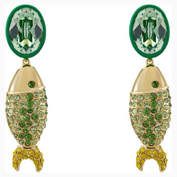 Atelier Swarovski x Catherine Prevost - Mustique Sea Life Fish Clip Earrings - Picture 1 of 6